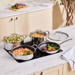 Batterie de cuisine Karaca Ceramica Steel 3Ply en Acier Inoxydable