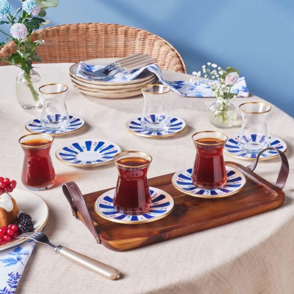 Set à thé Karaca Bursa , 6 pers / 12 pcs