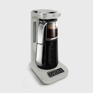 Théière Bouilloire et cafetière filtre Karaca Caysever Robotea Pro 4 en 1 automatique parlant
,  beige & Noir