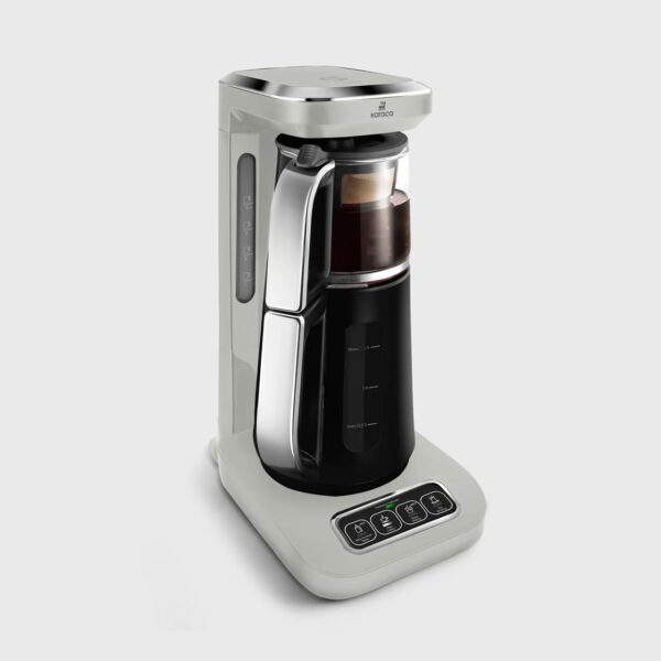 Théière Bouilloire et cafetière filtre Karaca Caysever Robotea Pro 4 en 1 automatique parlant
,  beige & Noir – Image 5