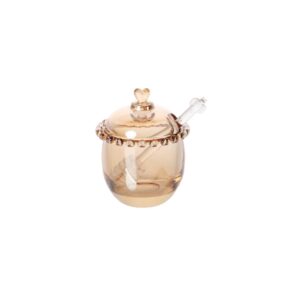 Pot à miel en verre Karaca Glory Amber 9 cm