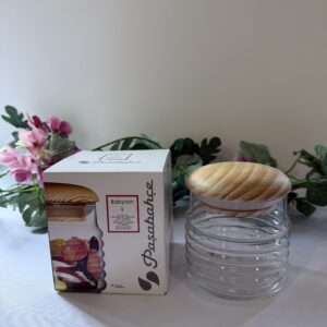 Petit bocal Babylon en verre & bambou , 630 ml