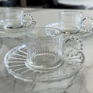Set à café court Ringo Line transparent 100 ml, 6 pers