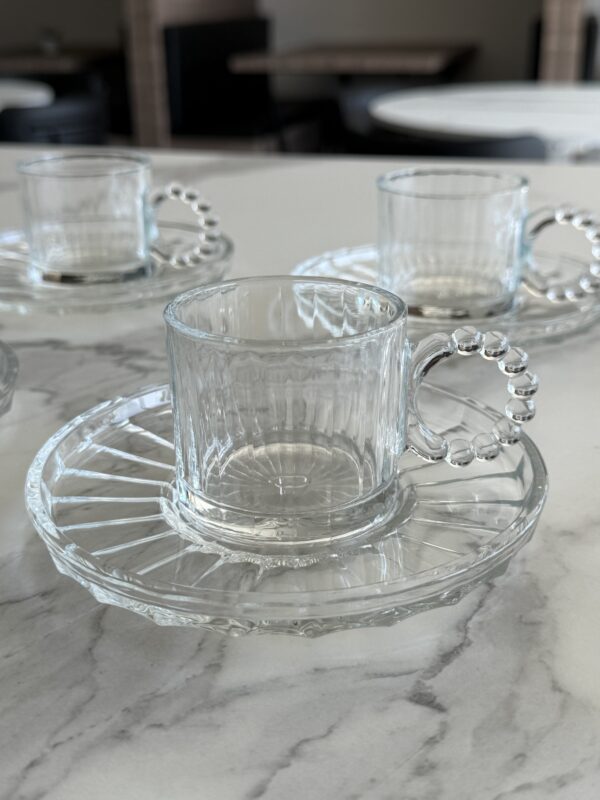 Set à café court Ringo Line transparent 100 ml, 6 pers