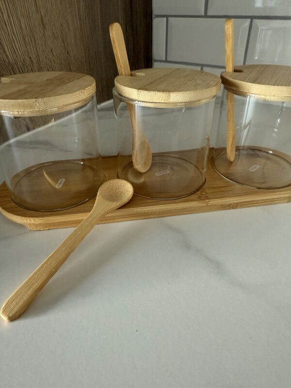 Set Pots à épices en verre & bambou – Image 5