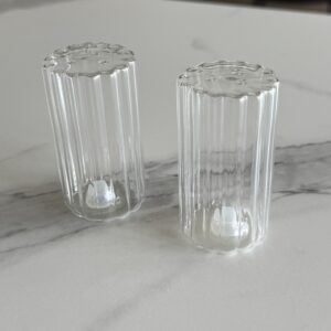 Salière & poivrier en verre Tower, 2 pcs