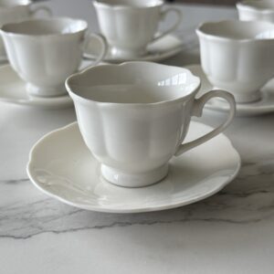 Set à café court British, 6 pers