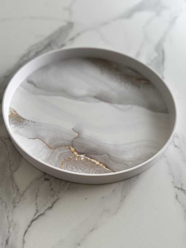 Plateau Merba, Blanc / Gold
