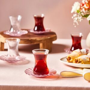Set à thé Karaca Luna rose clair, 6 pers- 12 pcs