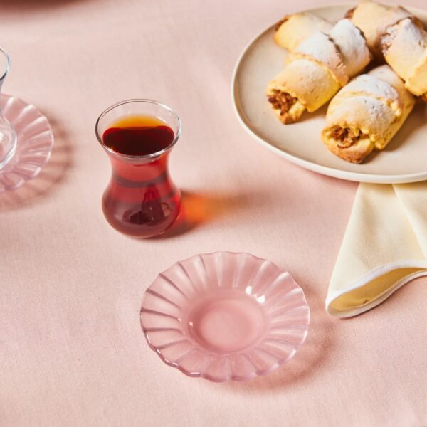 Set à thé Karaca Luna rose clair, 6 pers- 12 pcs – Image 4
