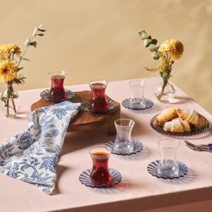 Set à thé Karaca Luna bleu clair, 6 pers- 12 pcs