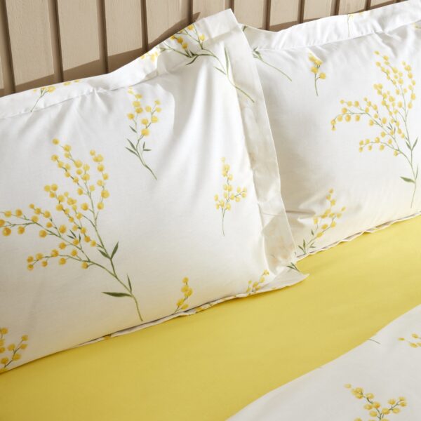 Coffret housse de couette , 4 pcs , 2 pers Karaca home Loretta jaune et blanc – Image 3