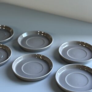Sous-tasses en porcelaine taupe , 6 pcs