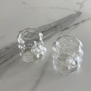 Salière & poivrier en verre Grappe, 2 pcs